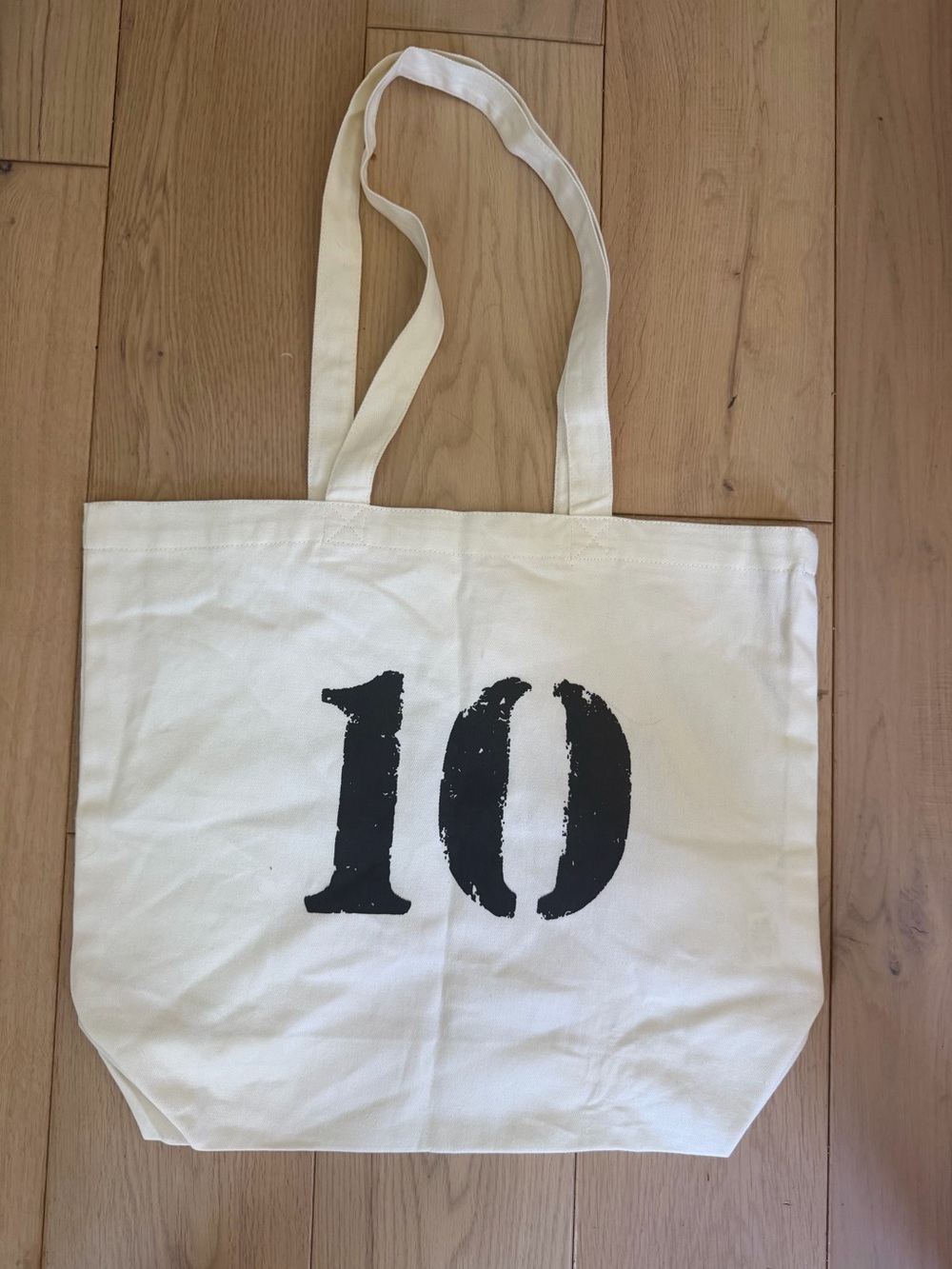 FEED Canvas Tote Bag in Cream with Black Print - Picture 2 of 6